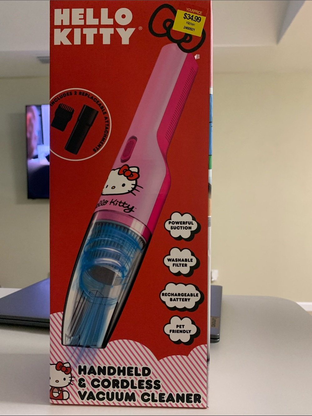 Hello Kitty Pink and Blue Handheld Cordless Vacuum